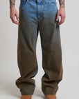 OMBRE' WASH DENIM BAGGY