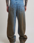 OMBRE' WASH DENIM BAGGY