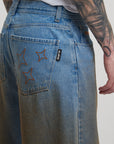 OMBRE' WASH DENIM BAGGY