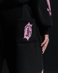 SWEATPANTS CATHEDRAL BLACK&PINK