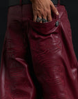 RELIC LEATHER BAGGY BORDEAUX