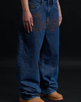 THORN BAGGY DENIM – BLUE CRIMSON