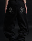 ECLIPSE RHINESTONE BAGGY BLACK