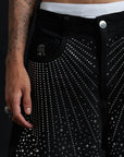 ECLIPSE RHINESTONE BAGGY BLACK