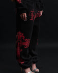 SWEATPANTS CATHEDRAL BLACK&RED