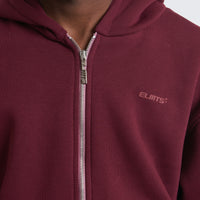 HOODIE ZIP BORDEAUX