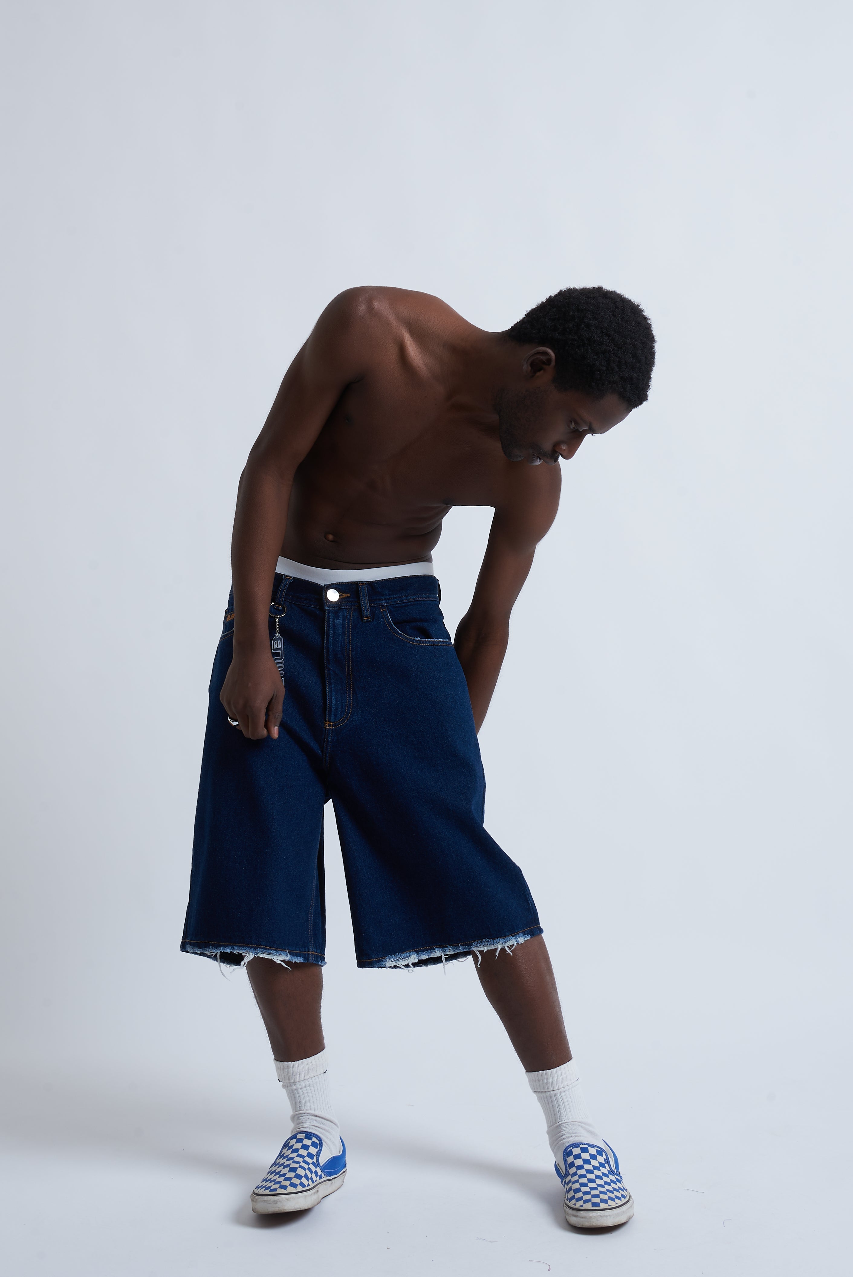 JORTS BAGGY DARK BLUE FRAY – ELEMENTSSHOP