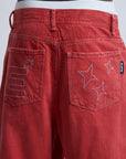 JORTS BAGGY RED DAMAGE