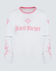 TEE HARD TARGET DOUBLE SLEEVE WHITE