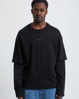 DOUBLE SLEEVE LOGO BLACK
