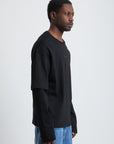 DOUBLE SLEEVE LOGO BLACK