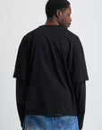 DOUBLE SLEEVE LOGO BLACK