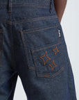 RAW DENIM BAGGY DOUBLE TWO IN ONE BLUE