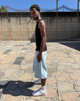 JORTS STONE WASHED CLEAR