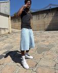 JORTS STONE WASHED CLEAR