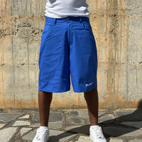 JORTS BAGGY EMBROIDERED ROYAL