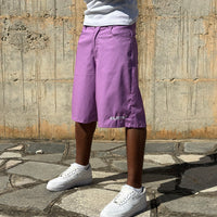 JORTS COTONE EMBROIDERED LILLA