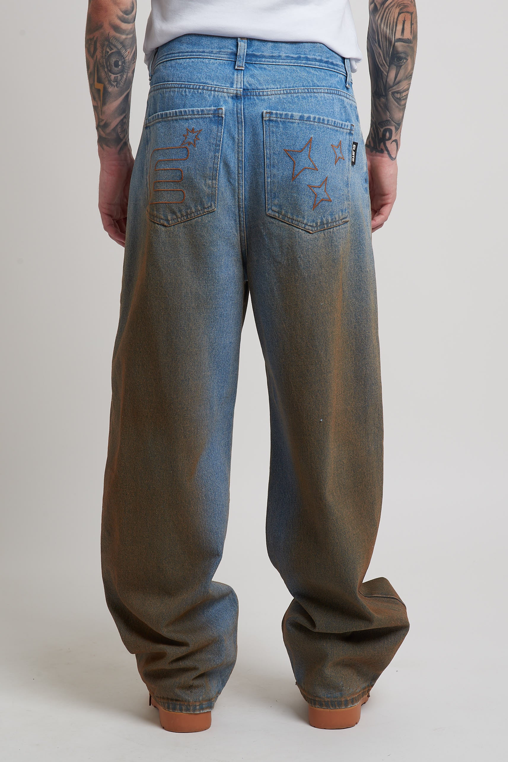 OMBRE' WASH DENIM BAGGY