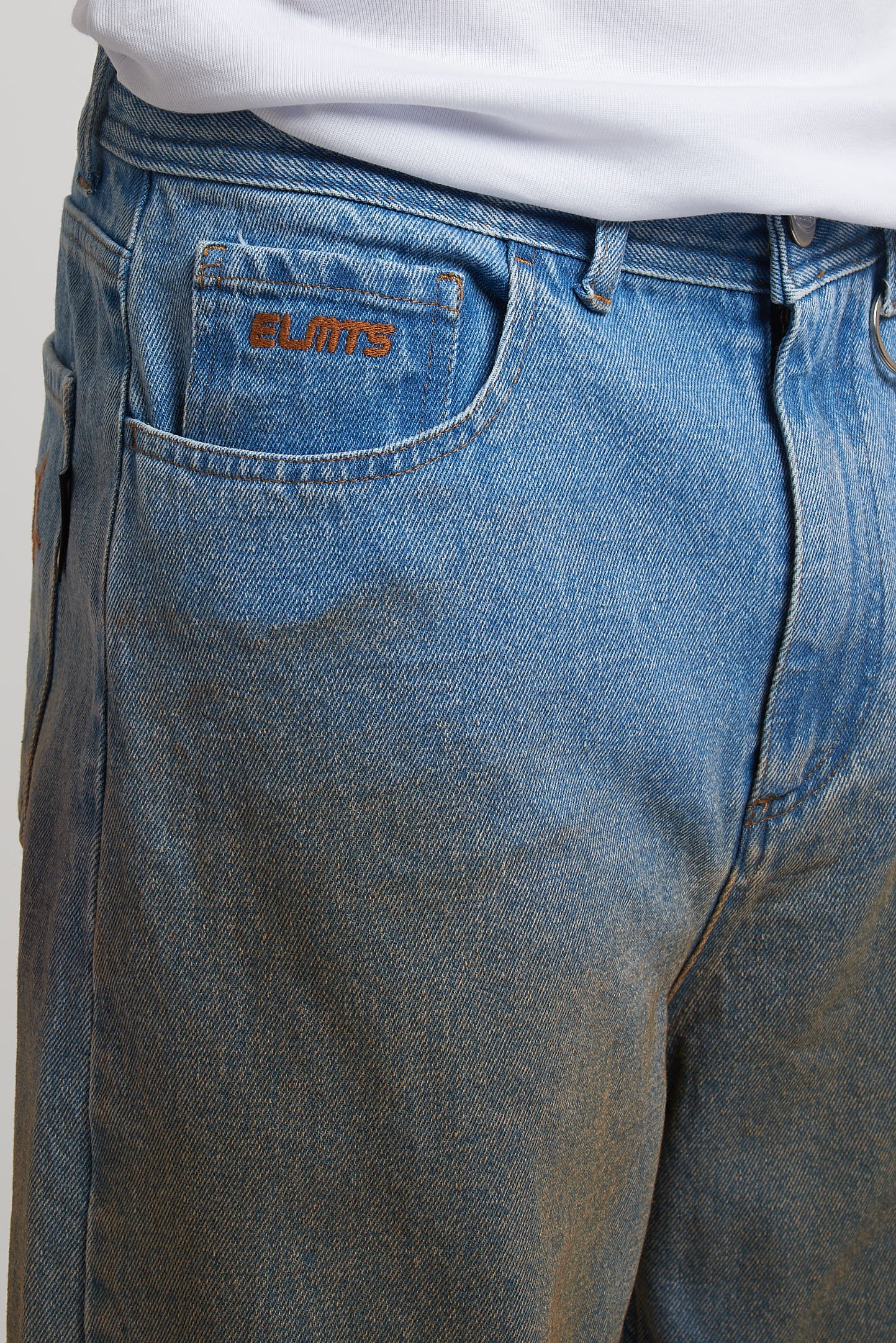 OMBRE' WASH DENIM BAGGY