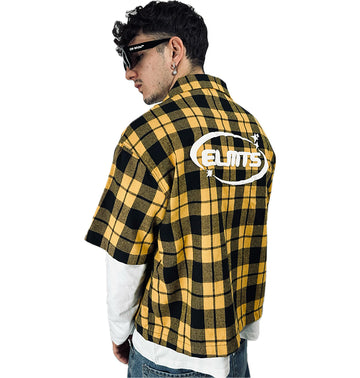 JACKET Scotland PUFF yellow MANICA LUNGA INCORPORATA