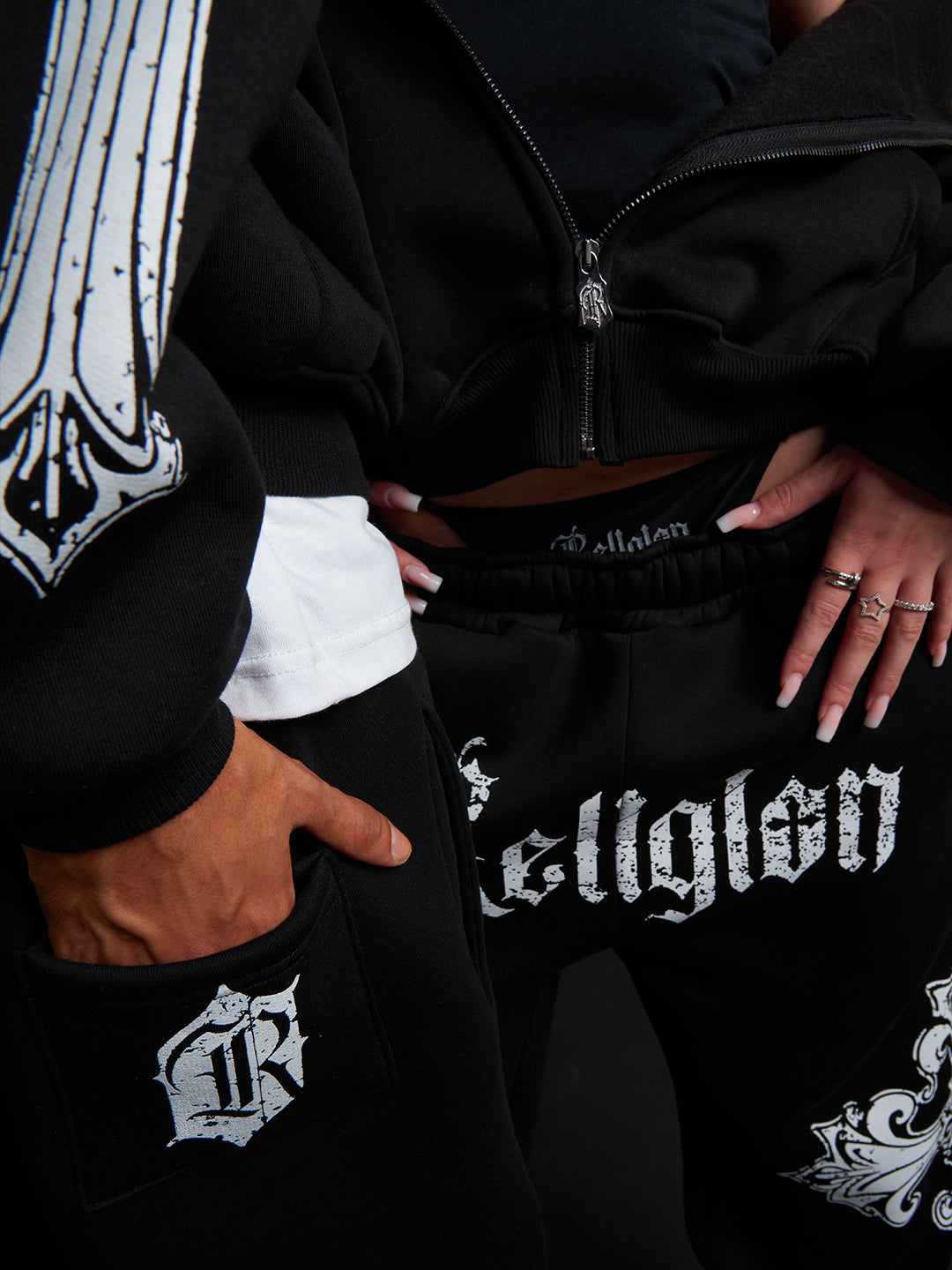 SWEATPANTS CATHEDRAL BLACK&amp;WHITE