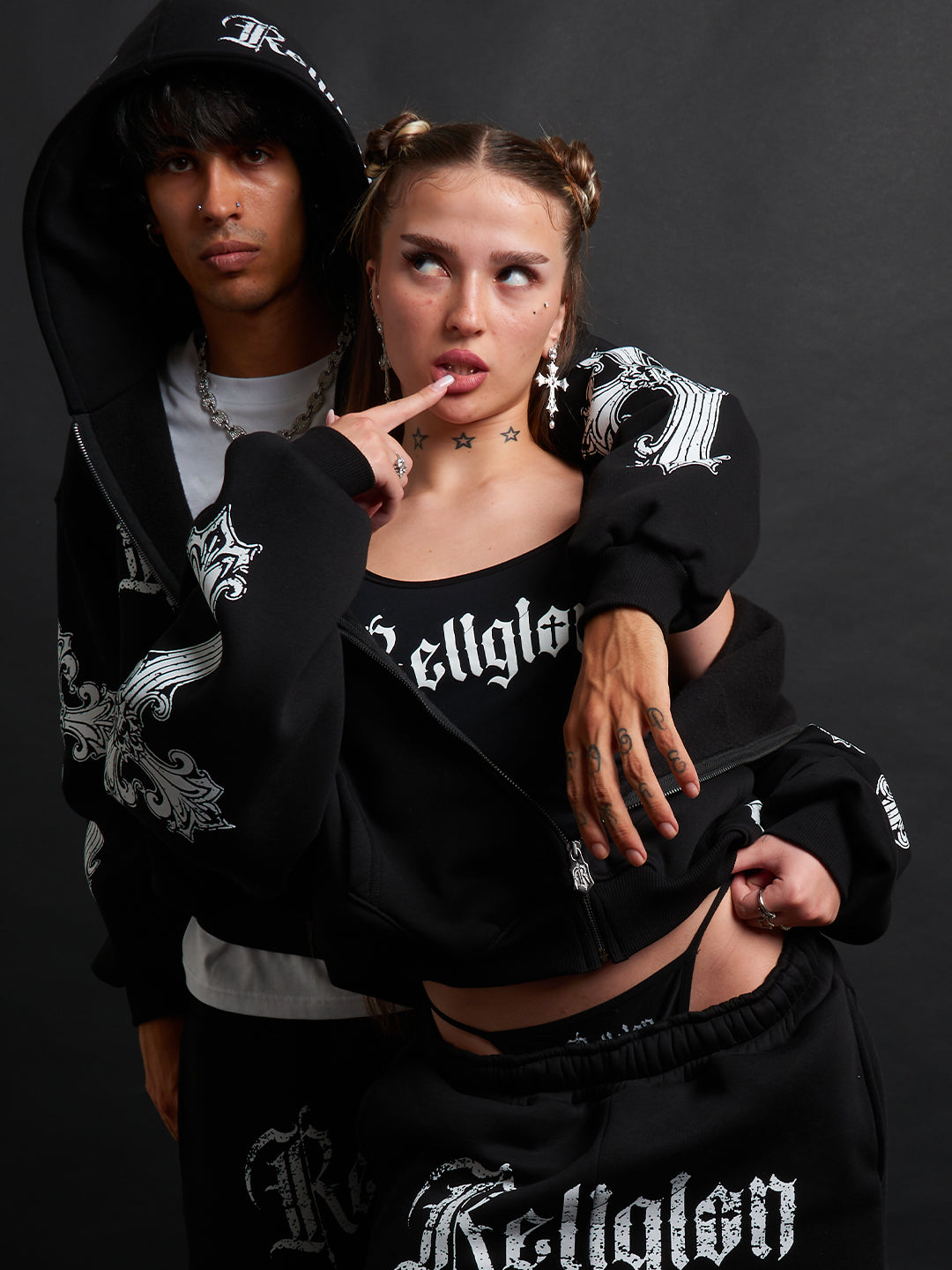 SWEATPANTS CATHEDRAL BLACK&amp;WHITE