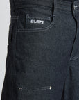RAW DENIM BAGGY DOUBLE TWO IN ONE BLACK