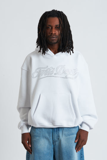 HOODIE DEPT STRASS WHITE