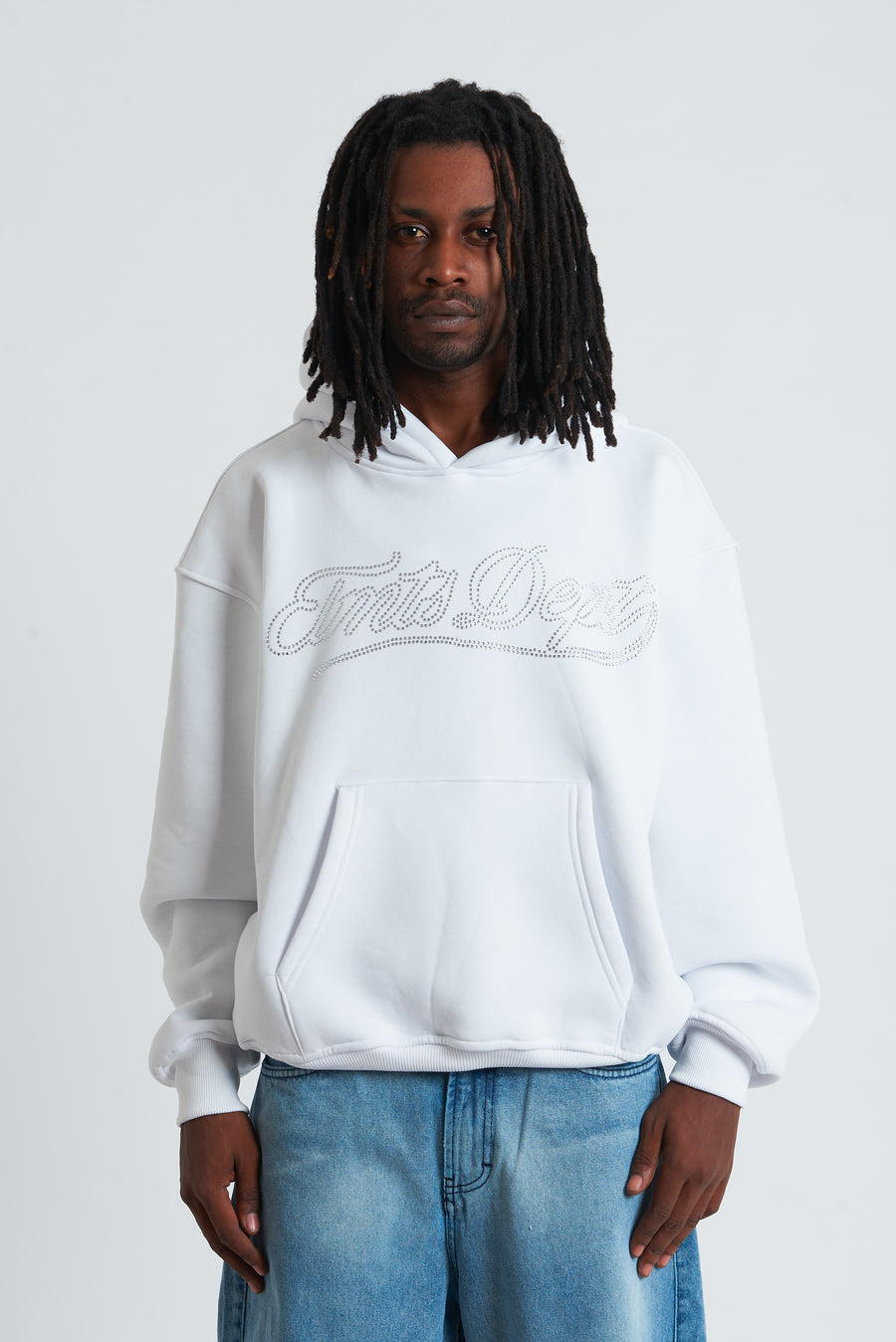 HOODIE DEPT STRASS WHITE