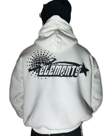 PERFECT HOODIE POLICOT WORLD LINE  WHITE/BLACK