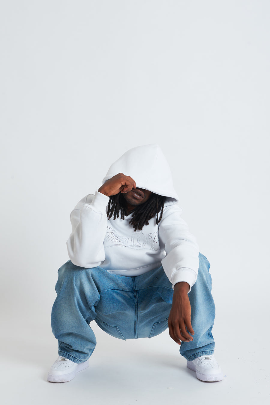 HOODIE DEPT STRASS WHITE