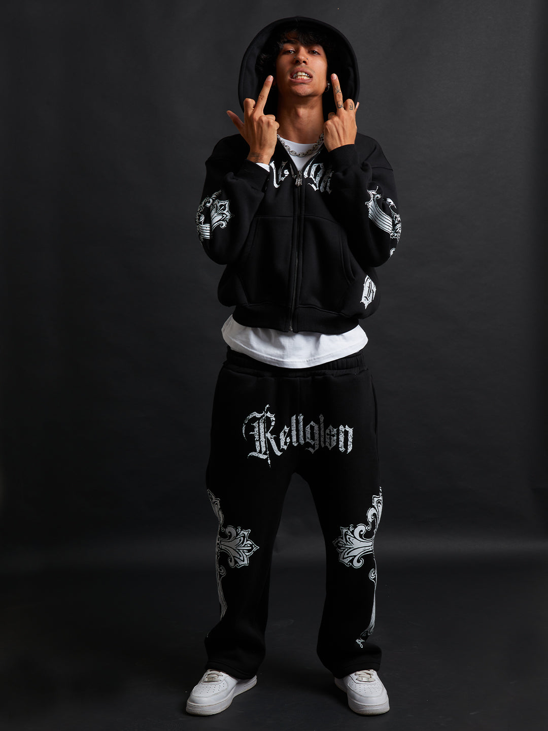 HOODIE CATHEDRAL BLACK&amp;WHITE