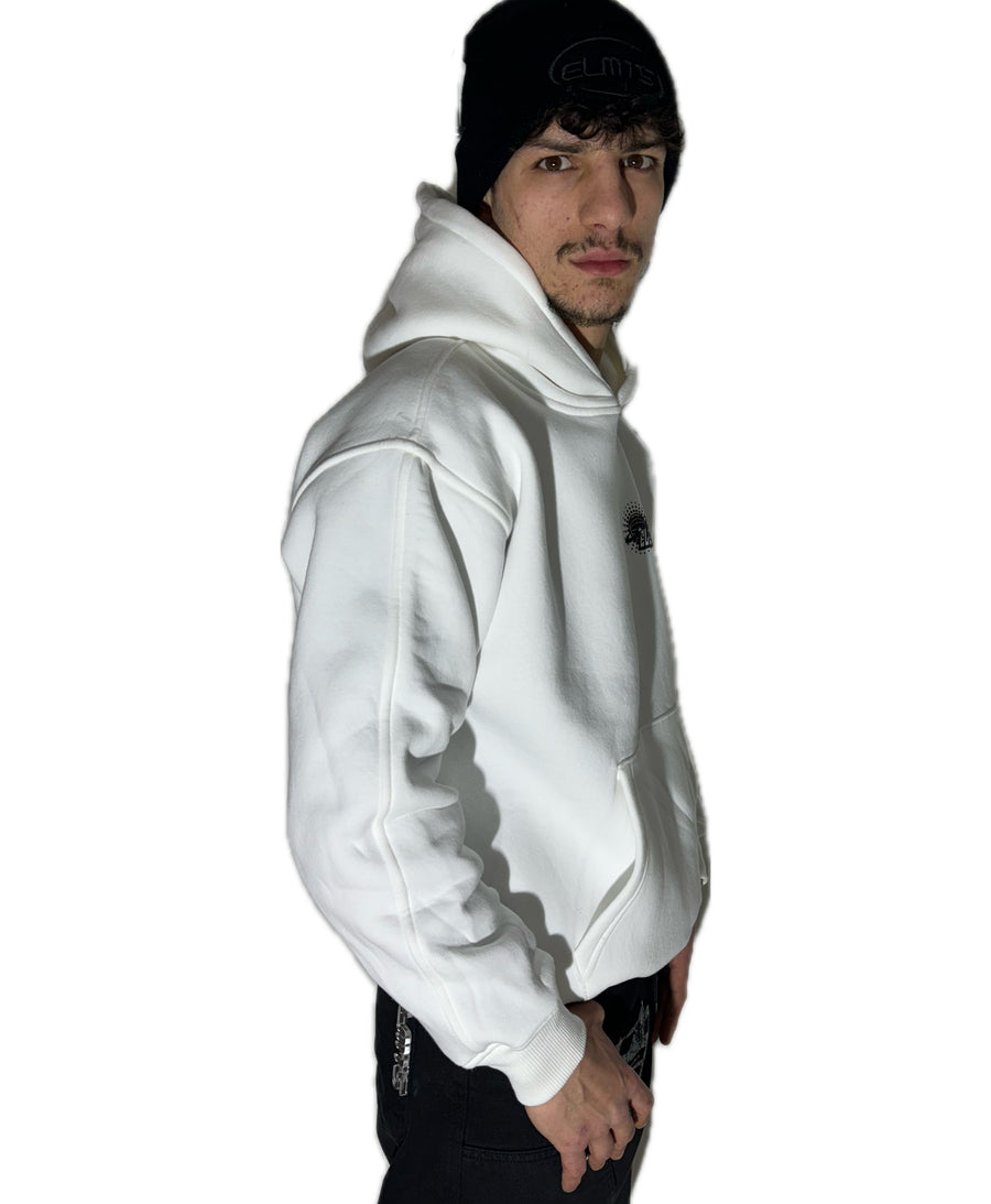 PERFECT HOODIE POLICOT WORLD LINE  WHITE/BLACK