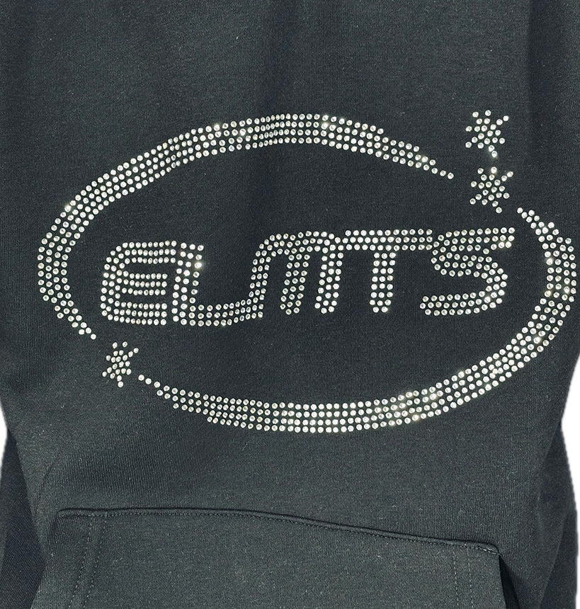 PERFECT HOODIE BLACK STRASS LOGO