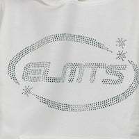 PERFECT HOODIE WHITE STRASS LOGO