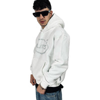 PERFECT HOODIE WHITE STRASS LOGO