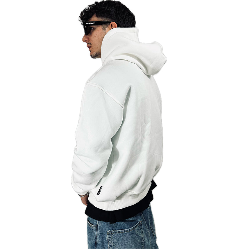 PERFECT HOODIE WHITE STRASS LOGO