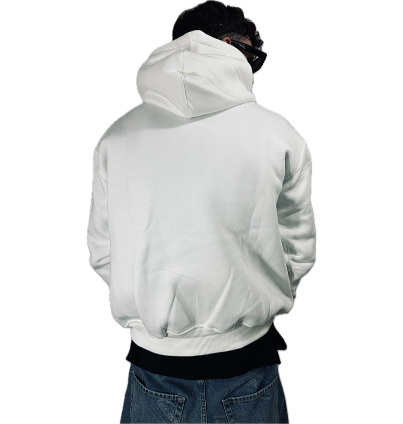 PERFECT HOODIE WHITE STRASS LOGO