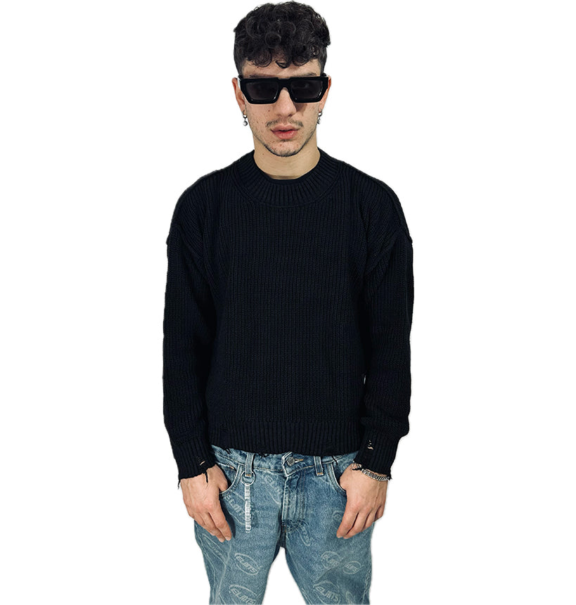 SWEATER crop Costa  Inglese  black