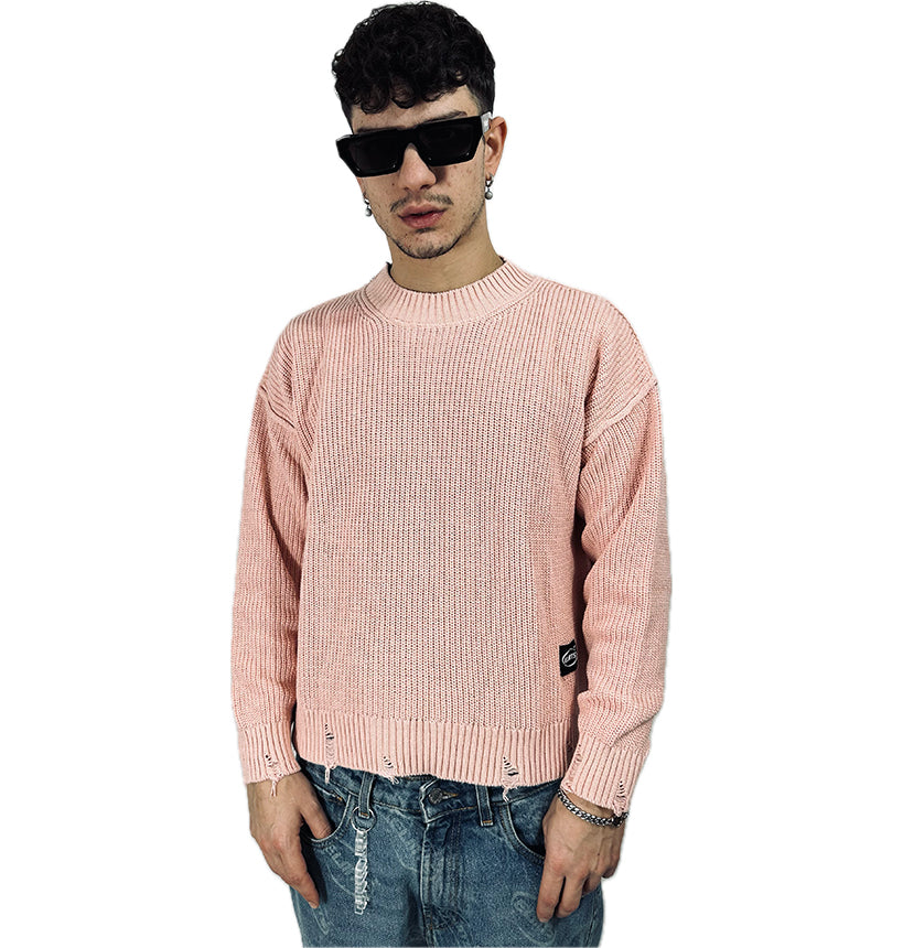 SWEATER crop Costa Inglese PINK