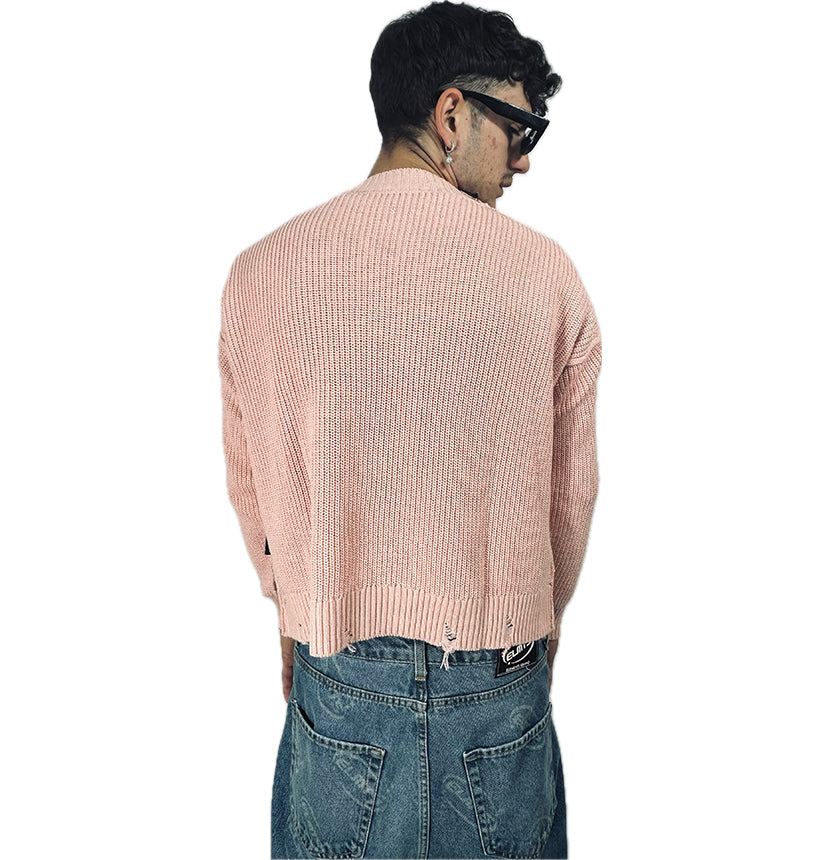 SWEATER crop Costa Inglese PINK