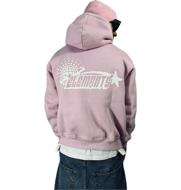 PERFECT HOODIE POLICOT WORLD LINE PINK/WHITE