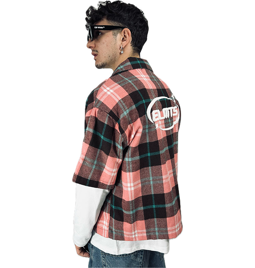 JACKET Scotland PUFF PINK MANICA LUNGA INCORPORATA