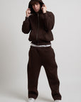 ZIP HOODIE CHOCO BROWN