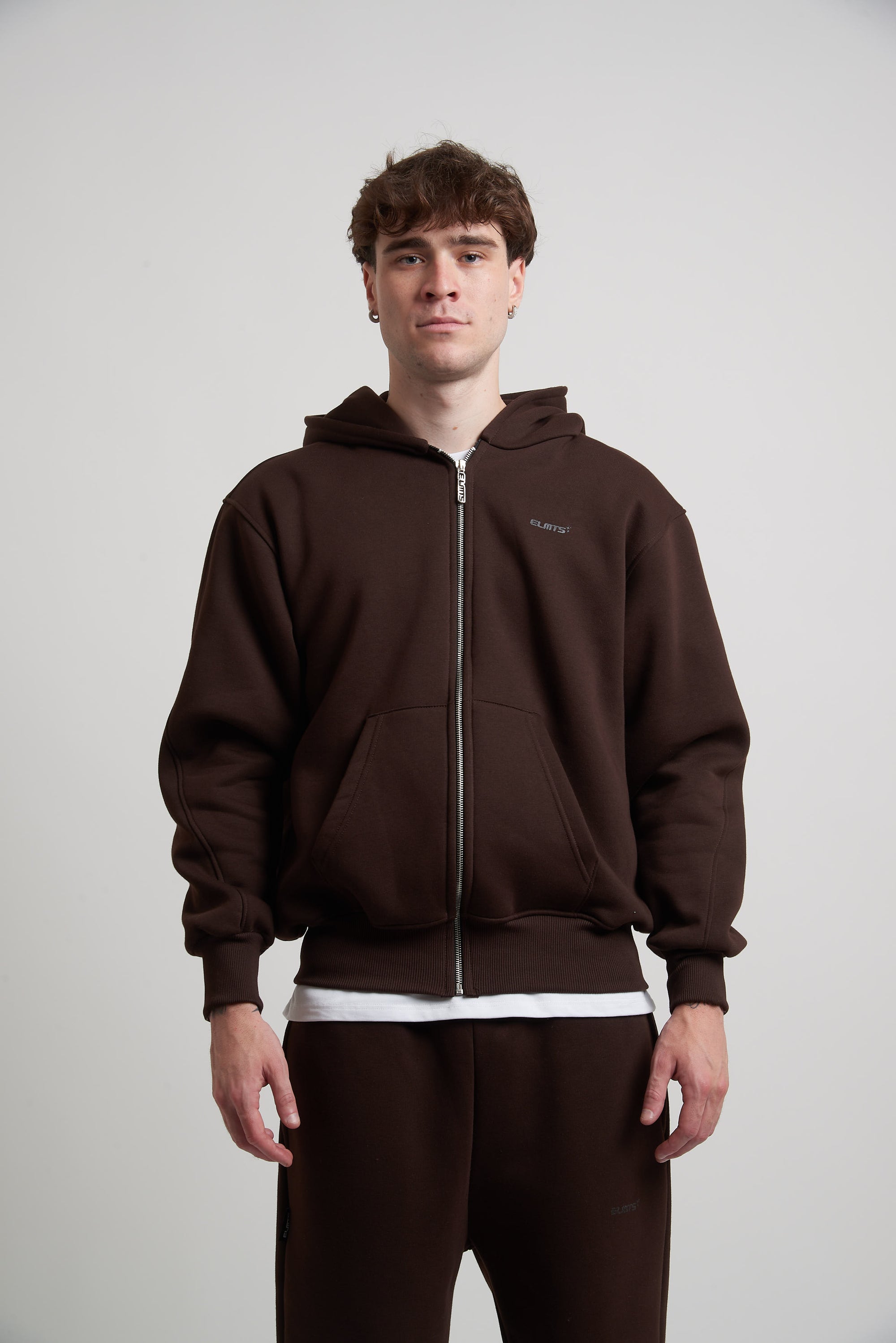 ZIP HOODIE CHOCO BROWN