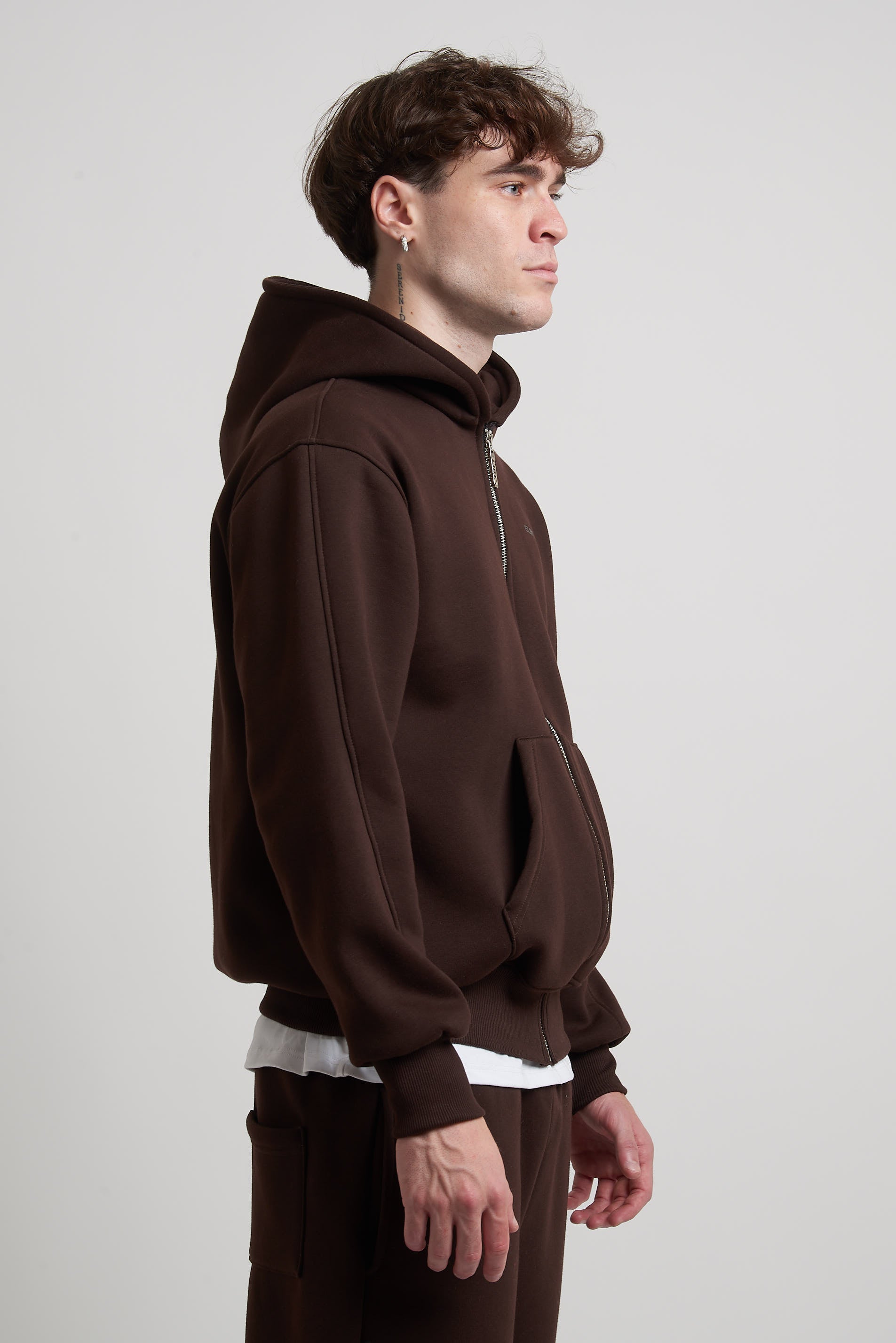 ZIP HOODIE CHOCO BROWN