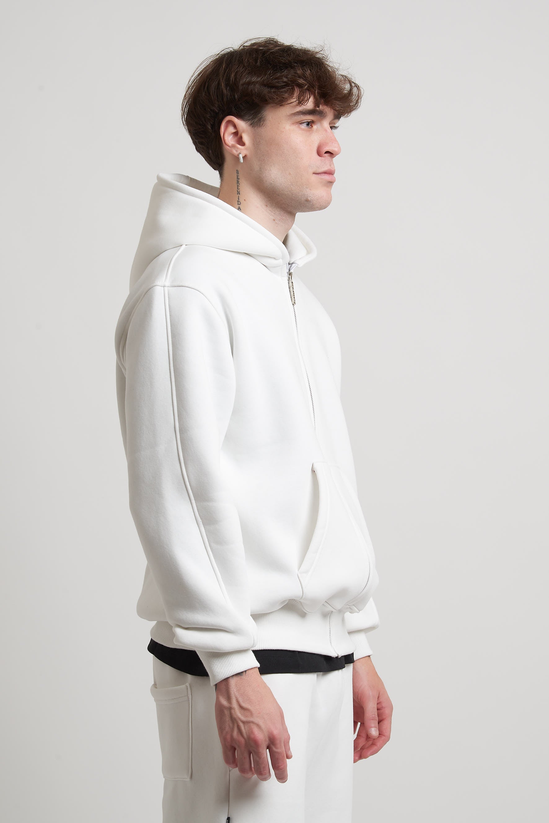 ZIP HOODIE OFF WHITE