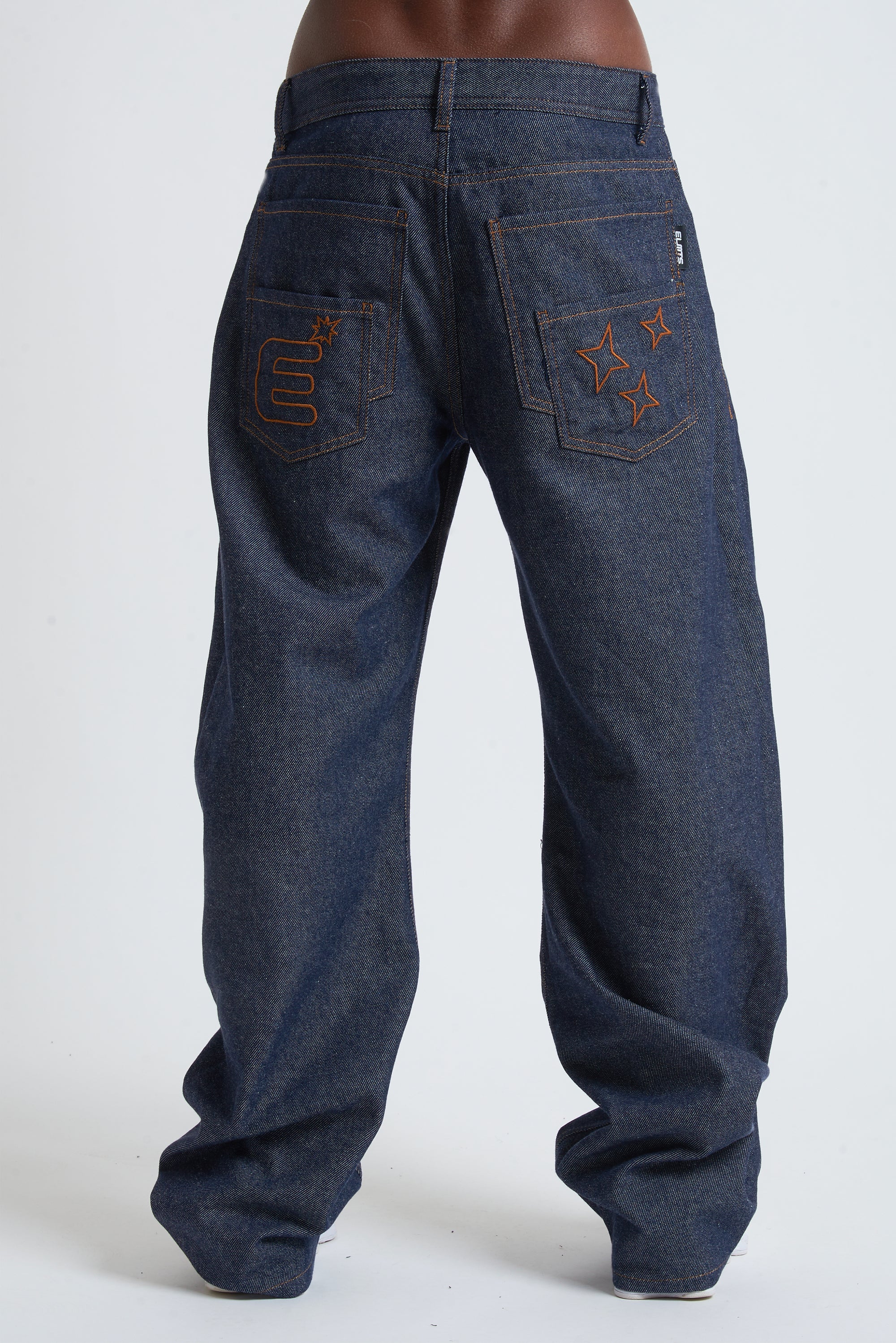 RAW DENIM BAGGY DOUBLE TWO IN ONE BLUE