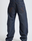 RAW DENIM BAGGY DOUBLE TWO IN ONE BLUE