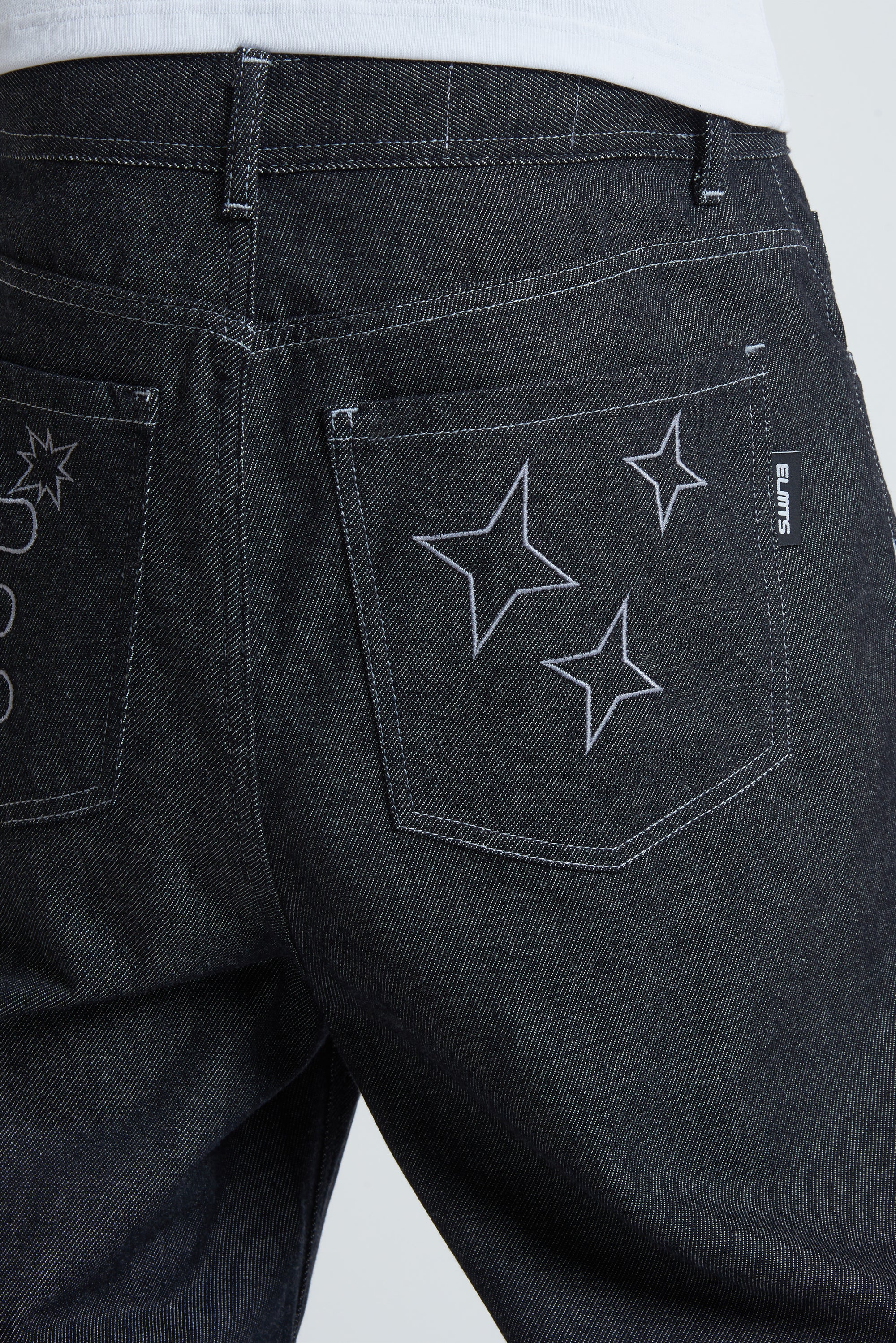 RAW DENIM BAGGY BLACK